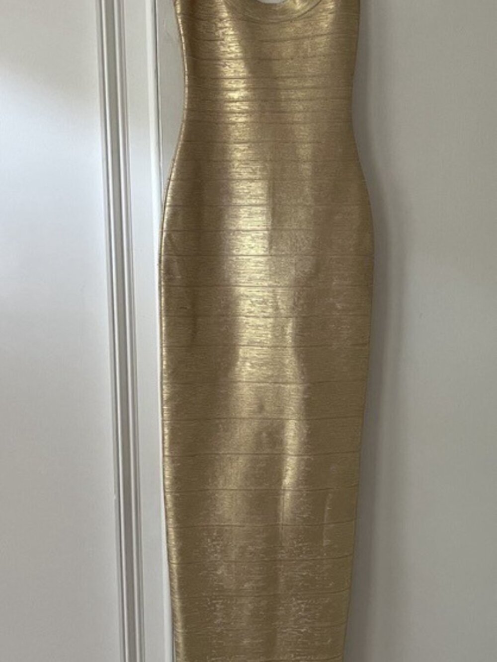 House of CB The OG' Gold Bandage Maxi Dress Size XS - Picture 3 of 4